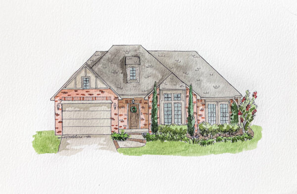 Custom House Portrait - Watercolor
