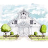 Custom Wedding Venue Portrait 9x12
